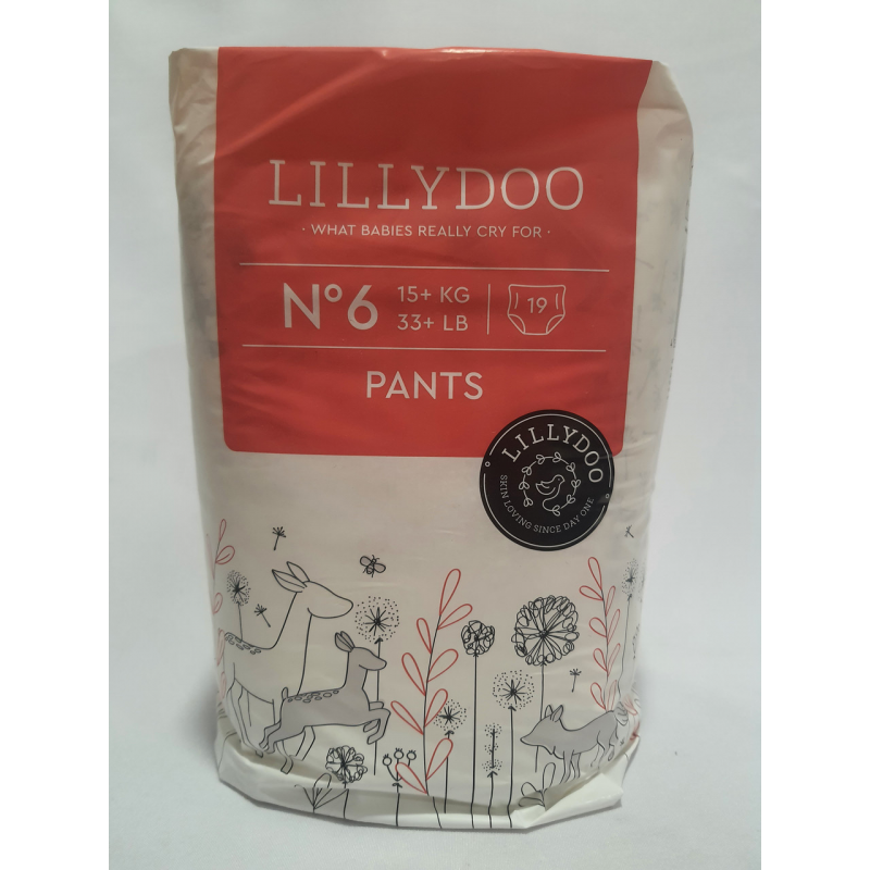 Підгузники - трусики Lillydoo розмір 6 на вагу 15+ кг 19 шт в упаковці
