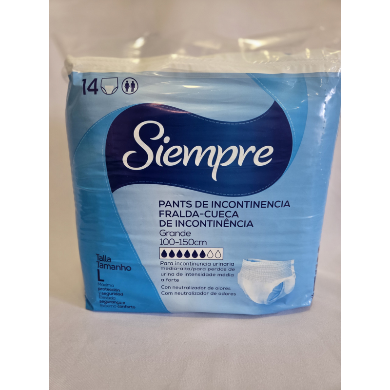 Підгузки трусики Siempre 6 крапель 100-150 см 14 штук розмір L