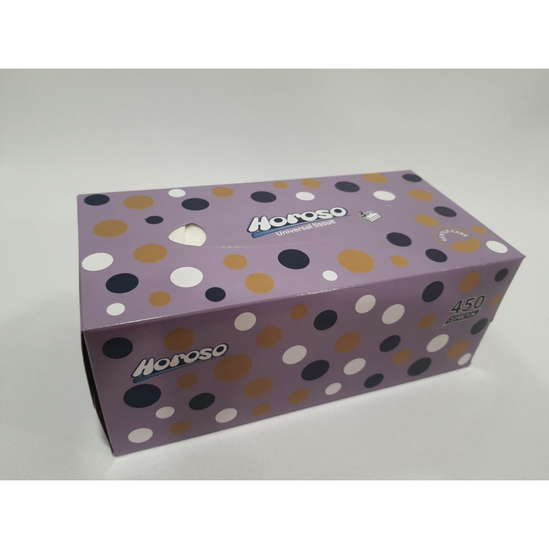 Серветка косметична “Horoso“ 3х шар карт уп 450 аркушів