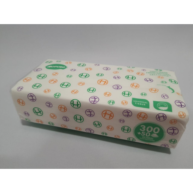 Серветка косметична “Horoso“ 3х шар картон 300 аркушів